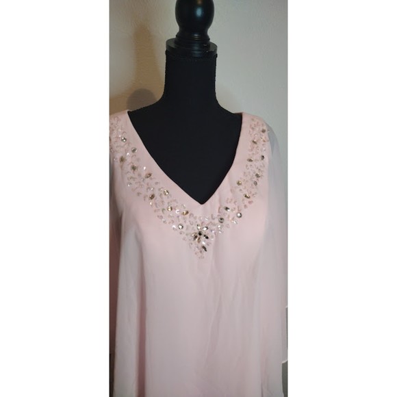 Ncgowns Sheath Column Tea-Length Short Dress Size 8 Pink - Picture 3 of 6